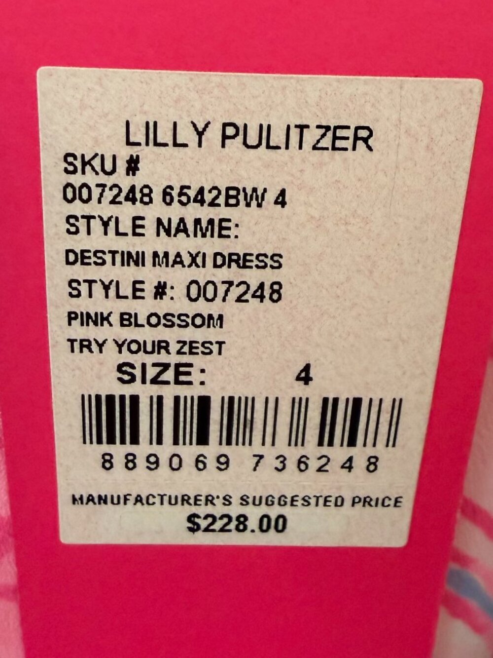 Lilly Pulitzer Destini Maxi Dress Blossom Try Your Zest Floral Ruffle | Size 4 - Picture 4 of 4